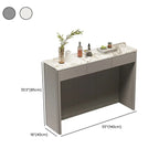 Modern White Stone Top Gray Pine Storage Sofa Bar Tables