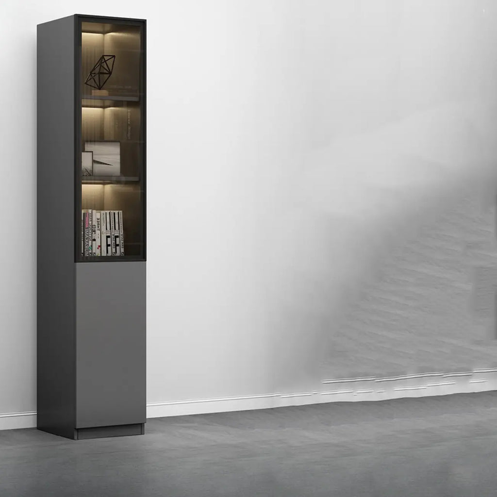 Modern Wooden Glass Door Display Cabinets with Shelves