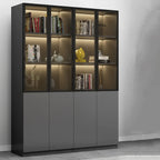 Modern Wooden Glass Door Display Cabinets with Shelves