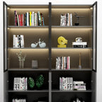 Modern Wooden Glass Door Display Cabinets with Shelves