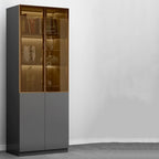 Modern Wooden Glass Door Display Cabinets with Shelves