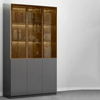 Modern Wooden Glass Door Display Cabinets with Shelves