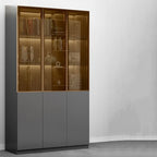 Modern Wooden Glass Door Display Cabinets with Shelves