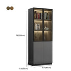 Modern Wooden Glass Door Display Cabinets with Shelves