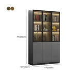 Modern Wooden Glass Door Display Cabinets with Shelves