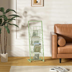 Vertical Black Metal 4-Shelf Open Back Display Bookcase