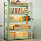 Multi-functional Vertical Green Steel 5-Shelf Bookshelf