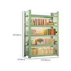 Multi-functional Vertical Green Steel 5-Shelf Bookshelf
