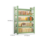 Multi-functional Vertical Green Steel 5-Shelf Bookshelf