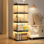 Modern Acrylic 5-Tier Lighted Display Bookcase