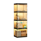 Modern Acrylic 5-Tier Lighted Display Bookcase