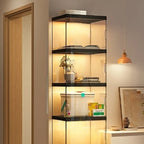 Modern Acrylic 5-Tier Lighted Display Bookcase