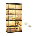 Modern Acrylic 5-Tier Lighted Display Bookcase