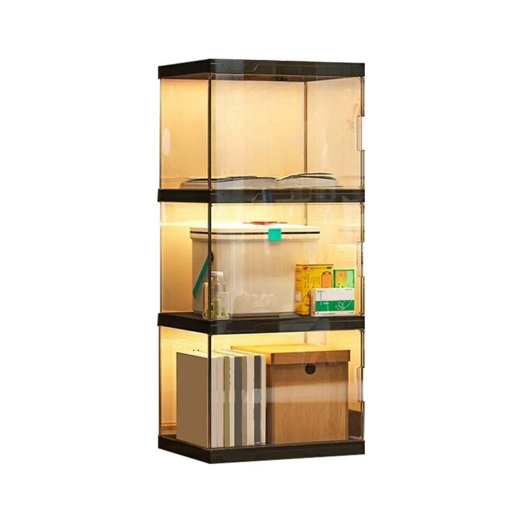 Modern Acrylic 5-Tier Lighted Display Bookcase