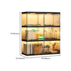 Modern Acrylic 5-Tier Lighted Display Bookcase