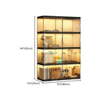 Modern Acrylic 5-Tier Lighted Display Bookcase