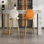 Glam Sintered Stone Finish Gold Metal Pedestal Home Bar Tables