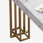 Glam Sintered Stone Finish Gold Metal Pedestal Home Bar Tables