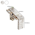Glam Sintered Stone Finish Gold Metal Pedestal Home Bar Tables