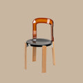 Contemporary Acrylic Wooden Frame Low Back Bar Stools