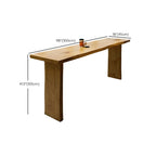 Modern Light Brown Pine Wood Double Pedestal Bar Tables