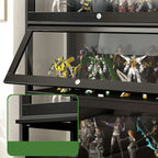 Contemporary Acrylic Wood Shelf Display Cabinet Black