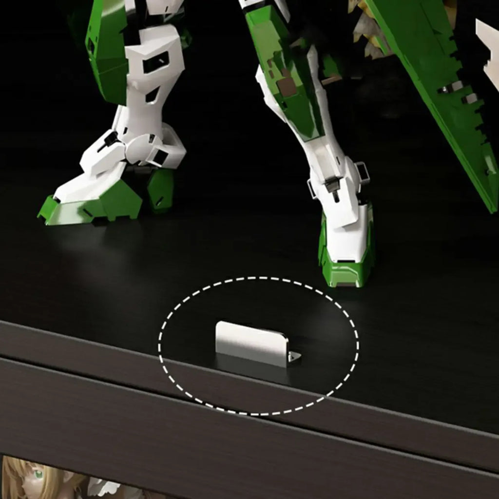 Contemporary Acrylic Wood Shelf Display Cabinet Black