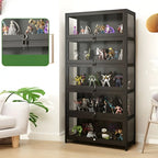 Contemporary Acrylic Wood Shelf Display Cabinet Black