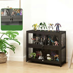 Contemporary Acrylic Wood Shelf Display Cabinet Black