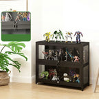 Contemporary Acrylic Wood Shelf Display Cabinet Black