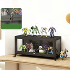 Contemporary Acrylic Wood Shelf Display Cabinet Black