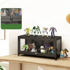 Contemporary Acrylic Wood Shelf Display Cabinet Black