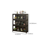 Contemporary Acrylic Wood Shelf Display Cabinet Black