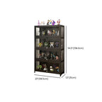 Contemporary Acrylic Wood Shelf Display Cabinet Black