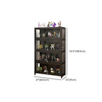 Contemporary Acrylic Wood Shelf Display Cabinet Black