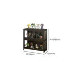 Contemporary Acrylic Wood Shelf Display Cabinet Black