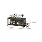Contemporary Acrylic Wood Shelf Display Cabinet Black