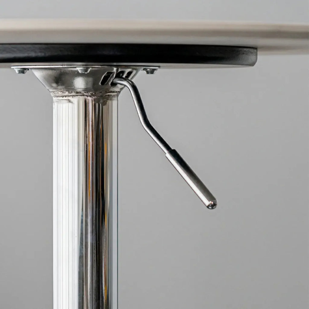 Modern White Stone Metal Pedestal Round Adjustable Bar Tables
