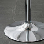 Modern White Stone Metal Pedestal Round Adjustable Bar Tables