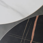 Modern White Stone Metal Pedestal Round Adjustable Bar Tables