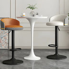 24 Inch Faux Leather Bar Stool Height Adjustable Modern