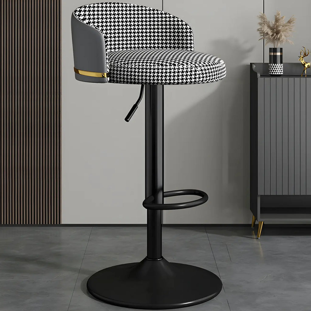 24 Inch Faux Leather Bar Stool Height Adjustable Modern