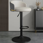 24 Inch Faux Leather Bar Stool Height Adjustable Modern