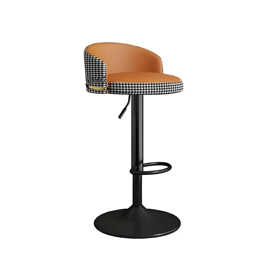 24 Inch Faux Leather Bar Stool Height Adjustable Modern