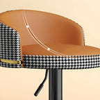 24 Inch Faux Leather Bar Stool Height Adjustable Modern