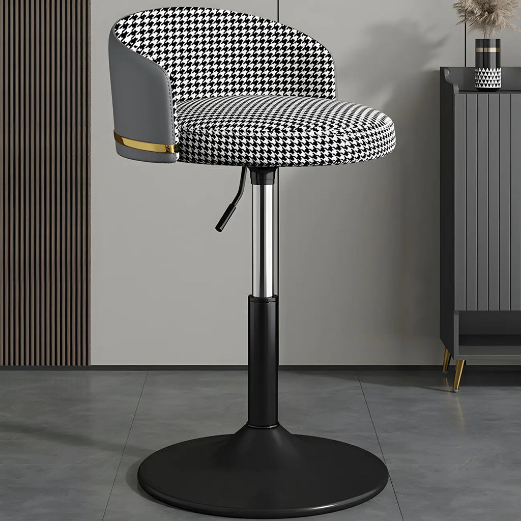 24 Inch Faux Leather Bar Stool Height Adjustable Modern