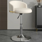 24 Inch Faux Leather Bar Stool Height Adjustable Modern
