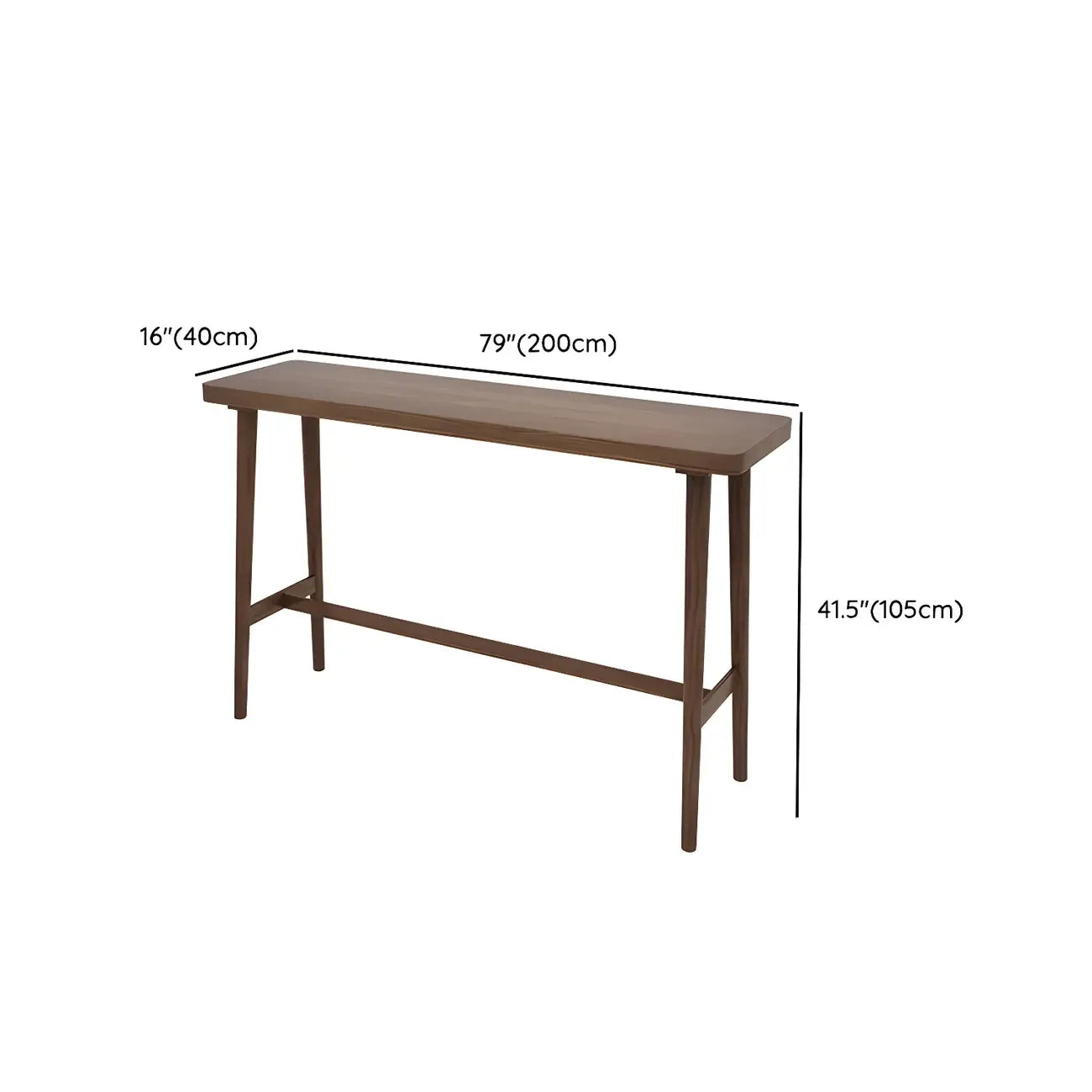 Rustic Brown Pine Trestle Bar Tables for Living Room