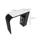 Modern White Stone Top Metal Bar Table with Storage