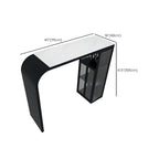 Modern White Stone Top Metal Bar Table with Storage